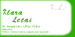 klara letai business card